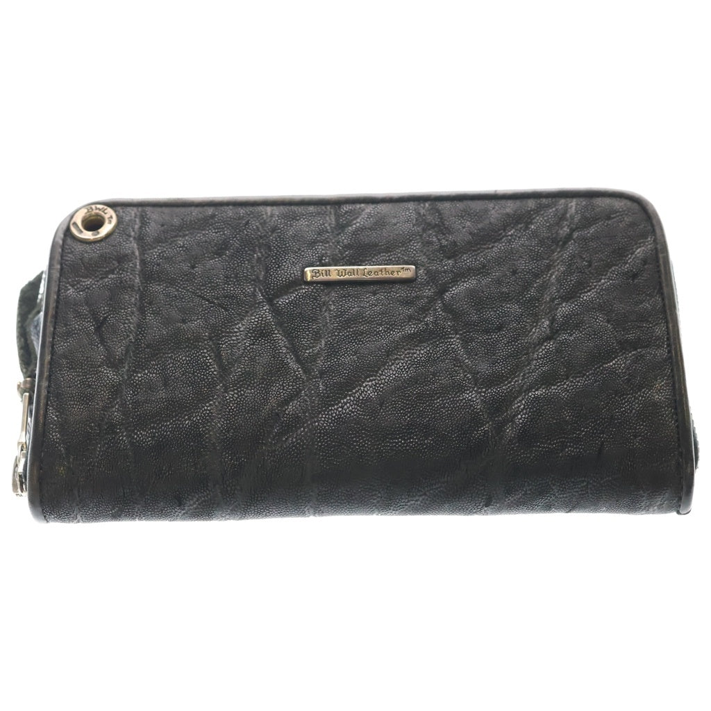 Bill Wall Leather/BWL(ビルウォールレザー) ELEPHANT LEATHER ZIP WALLET レザー ジップ ウォレット 財布 ブラック