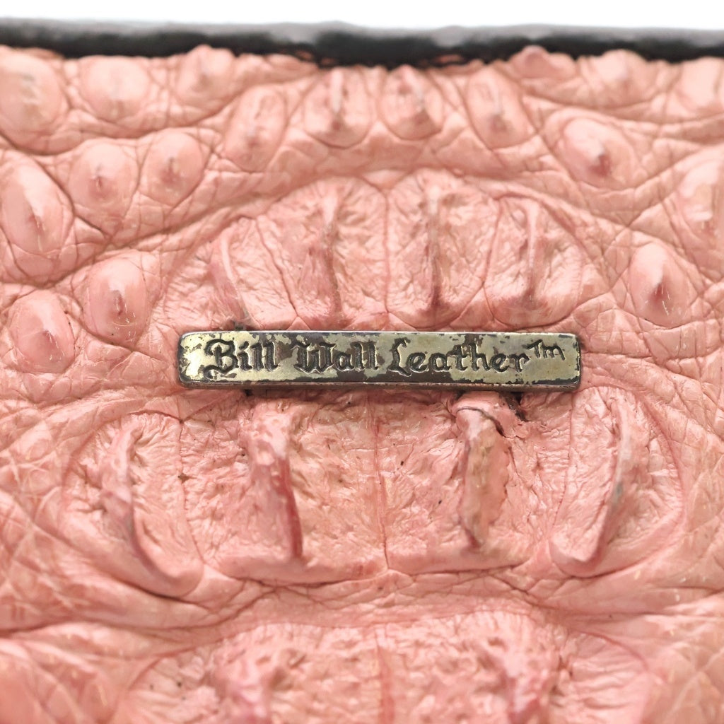 Bill Wall Leather/BWL(ビルウォールレザー) ALLIGATOR ZIP WALLET アリゲーター ジップ ウォレット 財布 ピンク レディース