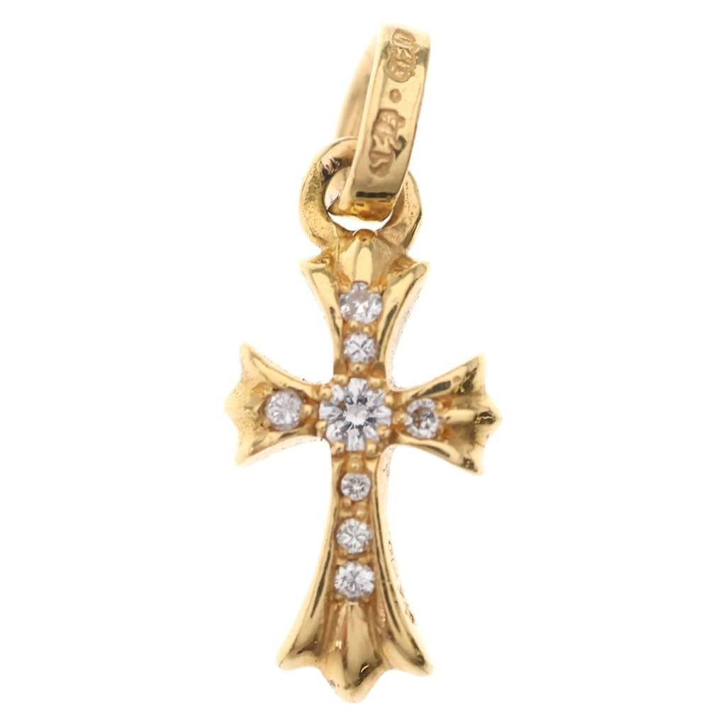 CHROME HEARTS(クロムハーツ) 22K CRS BBYFAT AFTER DMND ベイビーファット アフターPAVEダイヤ チャーム ネックレストップ ゴールド