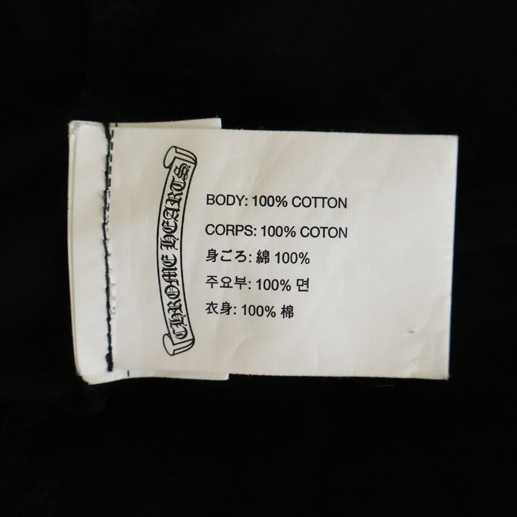 CHROME HEARTS(クロムハーツ) スターバックプリント Vネック 半袖Tシャツ カットソー ブラック