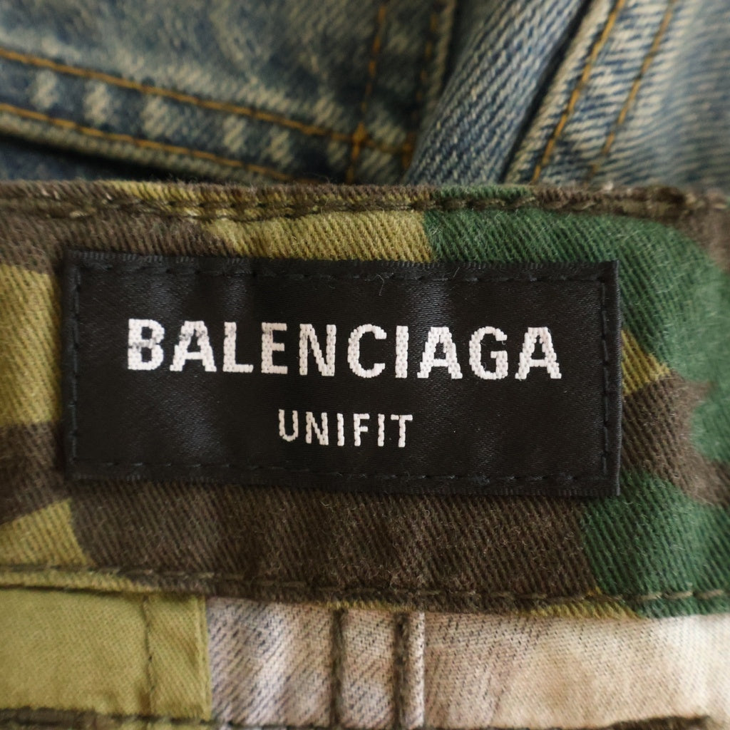 BALENCIAGA(バレンシアガ) カモフラージュレイヤードデニムパンツ インディゴ 661609