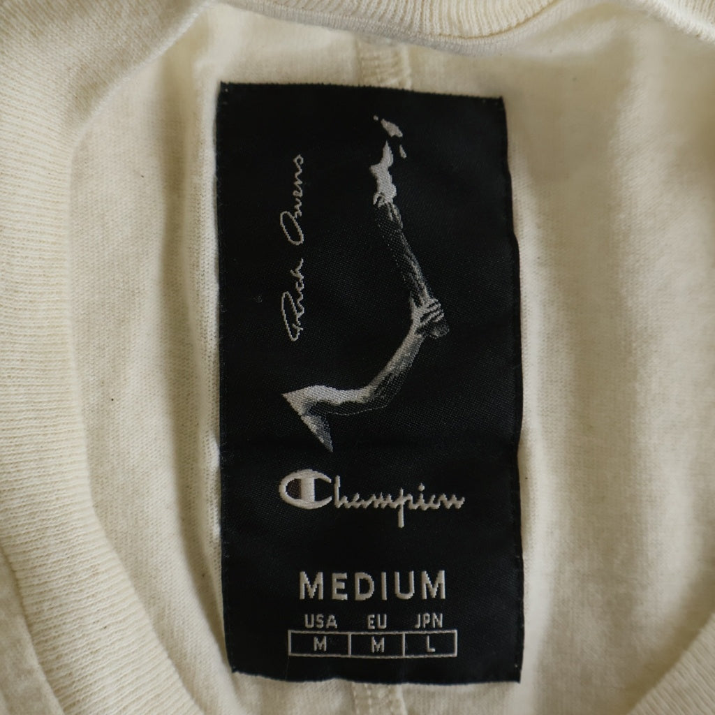 Rick Owens(リックオウエンス) ×Champion Tarp T-Shirt フロント刺繍 タンクトップ ベージュ CM01D9231-CHJER