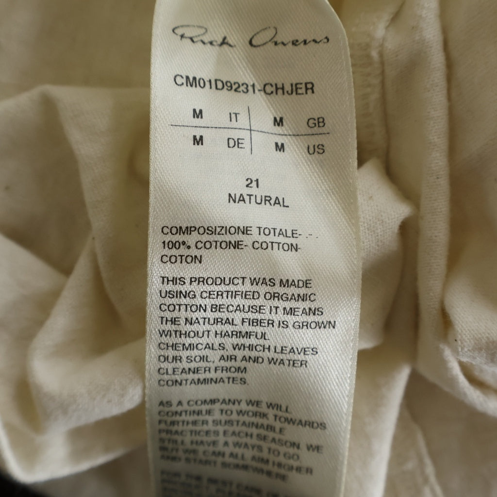 Rick Owens(リックオウエンス) ×Champion Tarp T-Shirt フロント刺繍 タンクトップ ベージュ CM01D9231-CHJER