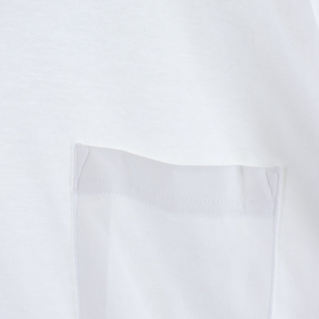 CHROME HEARTS(クロムハーツ) NECK LOGO ネックロゴ ポケット クルーネック半袖Tシャツカットソー ホワイト
