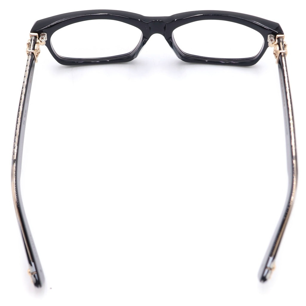 CHROME HEARTS(クロムハーツ) SPLAT-A BSフレアテンプル アイウェア サングラス メガネ ブラック/ゴールド 55□17-143
