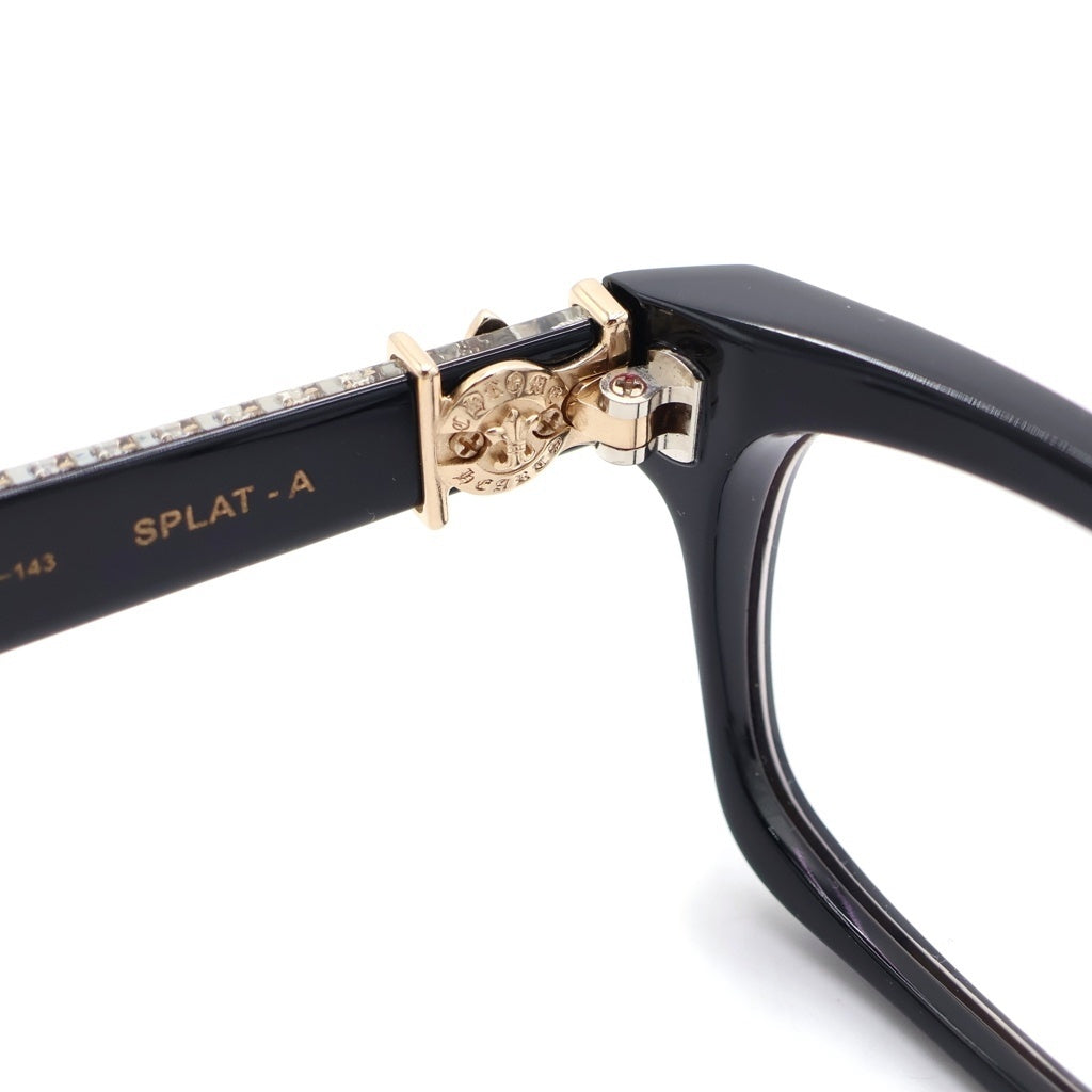 CHROME HEARTS(クロムハーツ) SPLAT-A BSフレアテンプル アイウェア サングラス メガネ ブラック/ゴールド 55□17-143