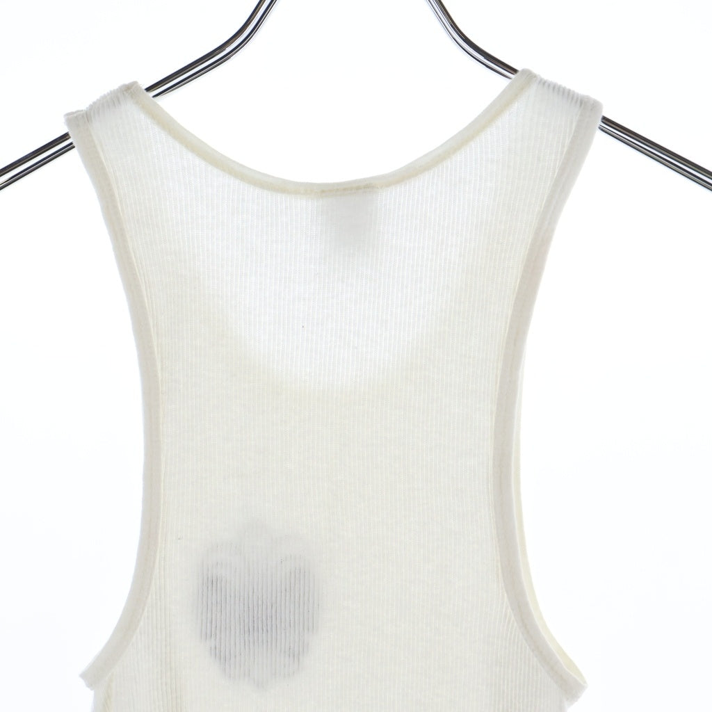 CHROME HEARTS(クロムハーツ) BS FLUER SIDE T BAR LOGO BSフレア サイド Tバーロゴ タンクトップ ホワイト