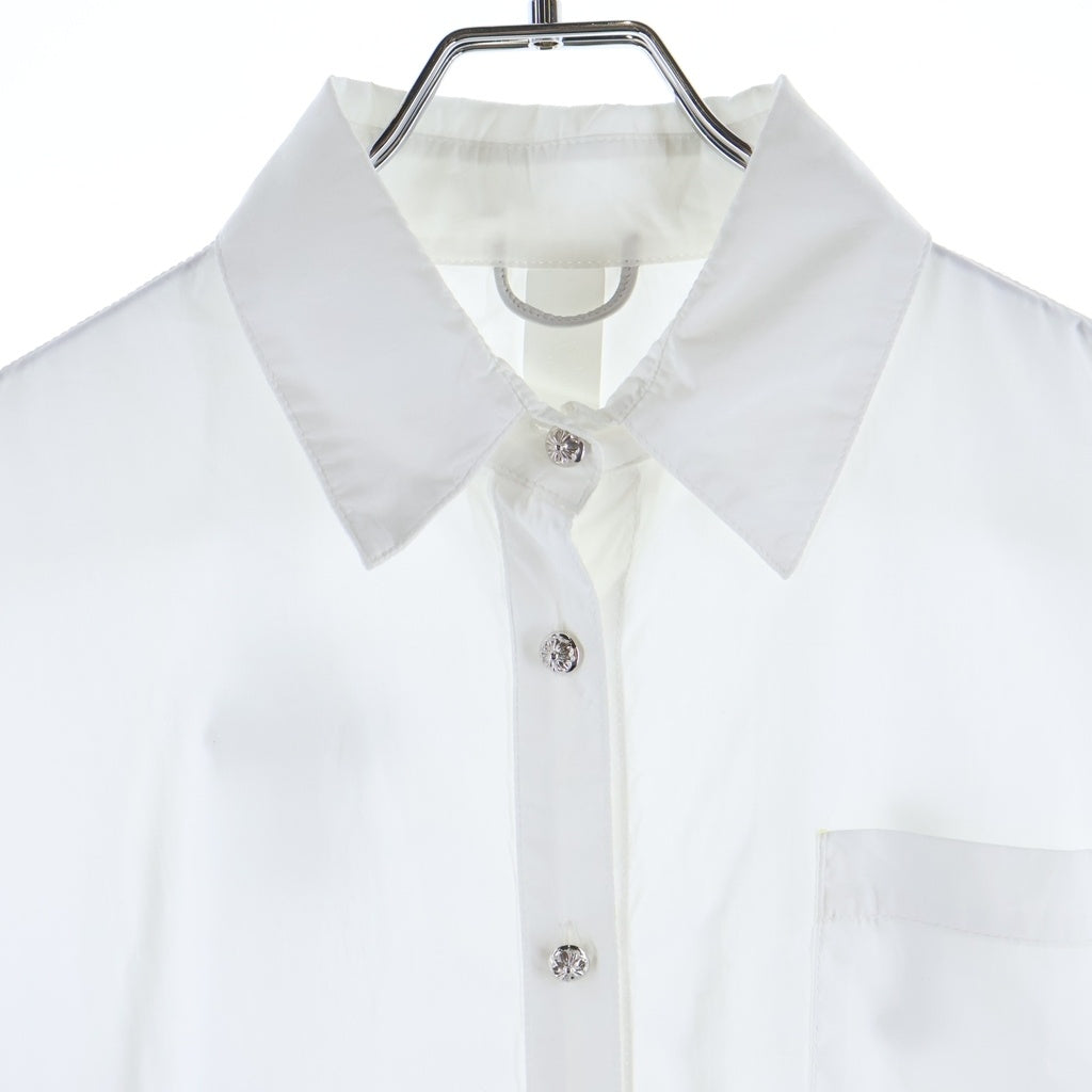 CHROME HEARTS(クロムハーツ) MAHAL KITA SHIRT マハルキタ クロスパッチクロスボタン長袖シャツ ホワイト