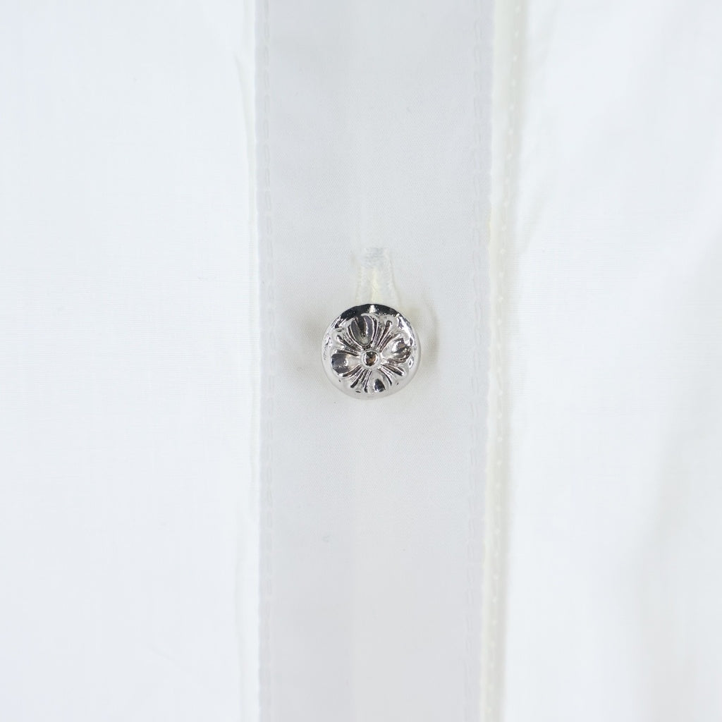CHROME HEARTS(クロムハーツ) MAHAL KITA SHIRT マハルキタ クロスパッチクロスボタン長袖シャツ ホワイト