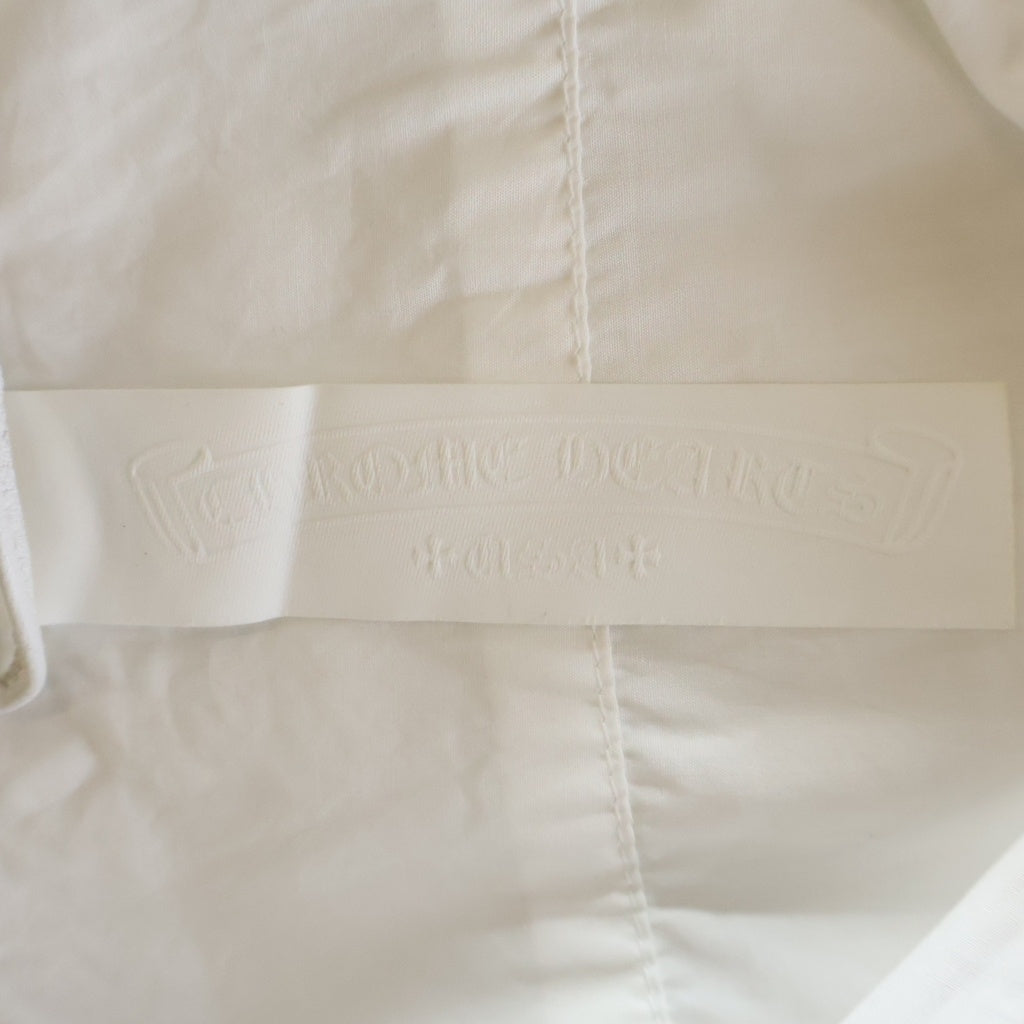 CHROME HEARTS(クロムハーツ) MAHAL KITA SHIRT マハルキタ クロスパッチクロスボタン長袖シャツ ホワイト