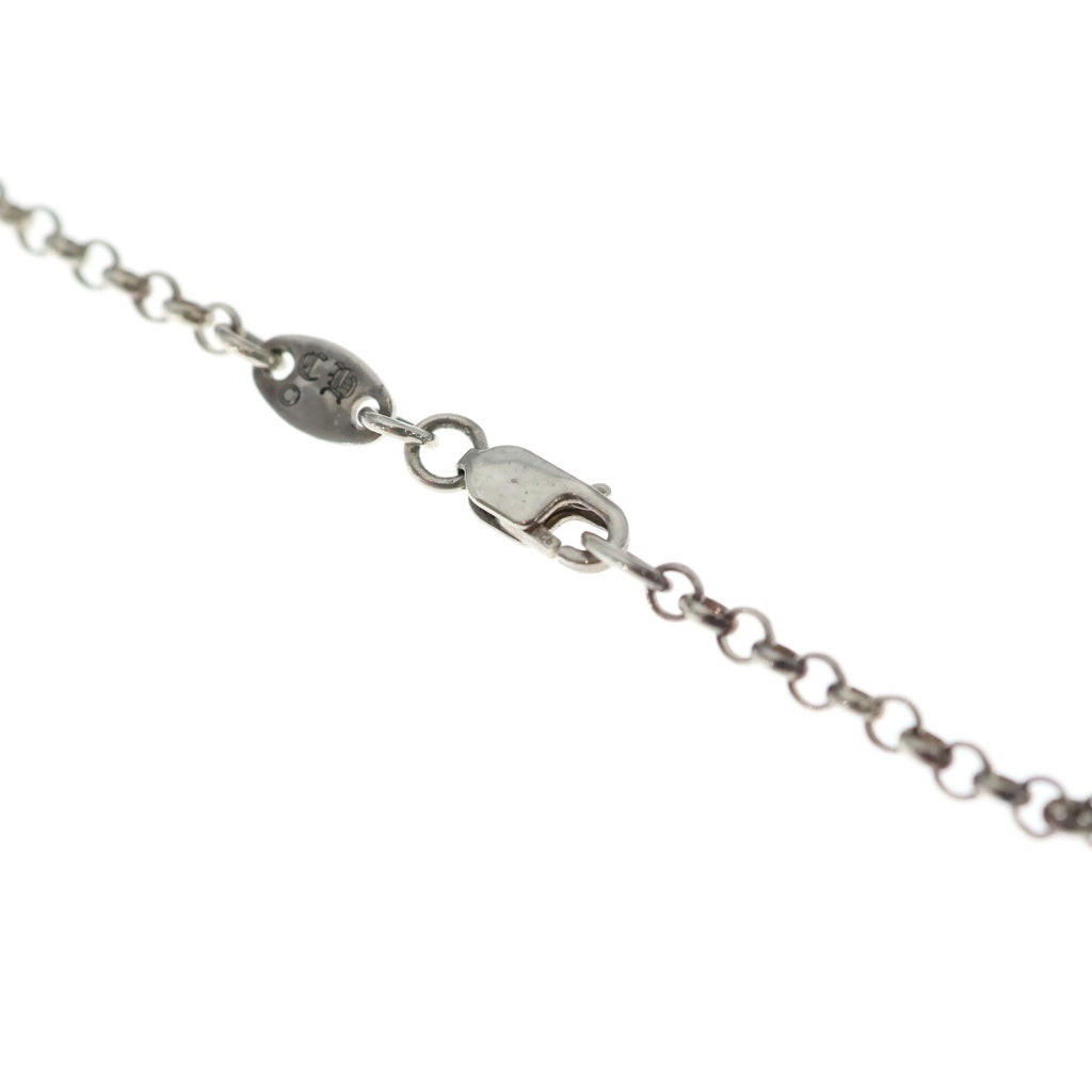 CHROME HEARTS(クロムハーツ) SAFETY PIN R18 1DIAセーフティピンロールチェーン 1ダイヤシルバーネックレス