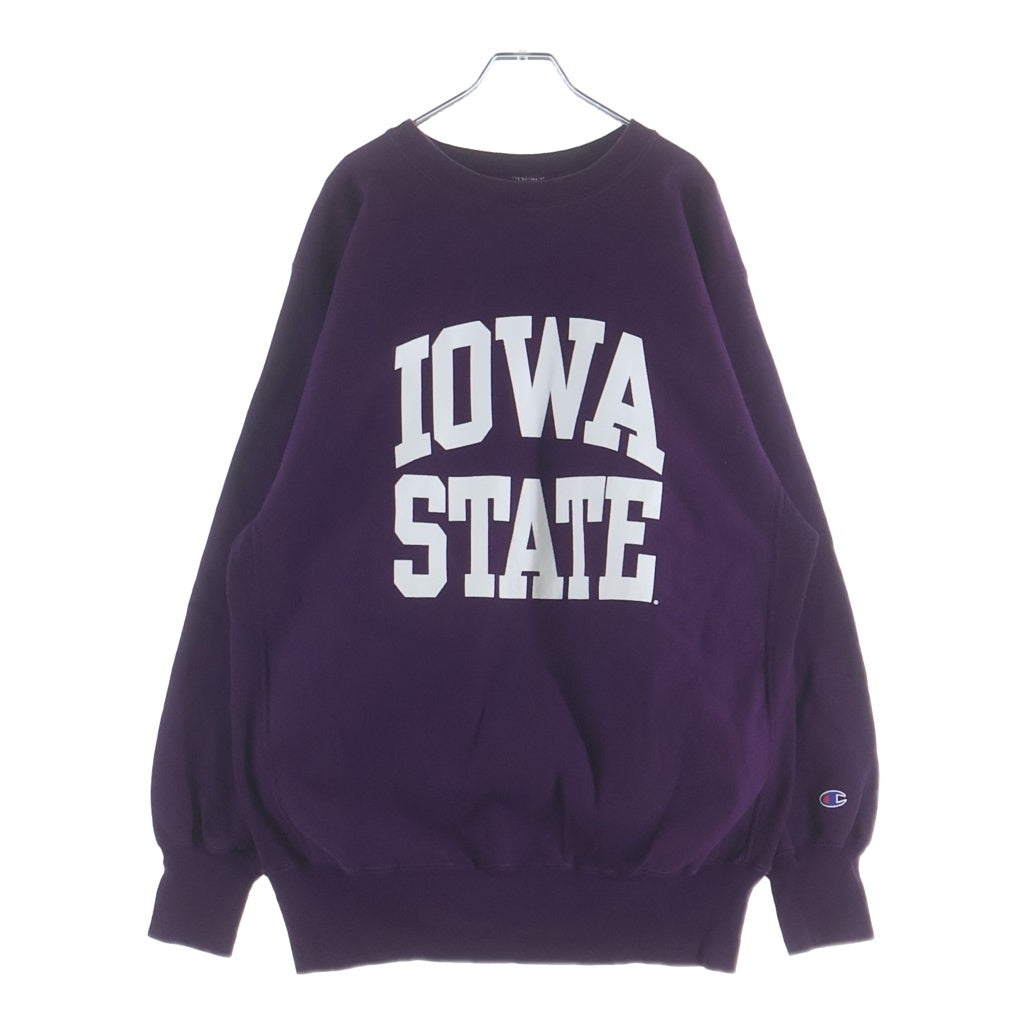 CHAMPION(チャンピオン) 90s REVERSE WEAVE IOWA STATE刺繍タグ リバースウィーブ スウェット パープル