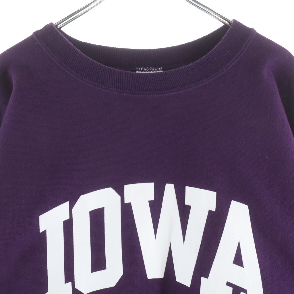 CHAMPION(チャンピオン) 90s REVERSE WEAVE IOWA STATE刺繍タグ リバースウィーブ スウェット パープル