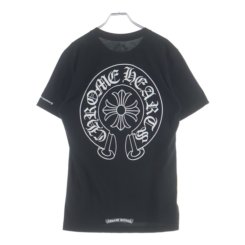 CHROME HEARTS(クロムハーツ) HORSESHOE S/S TEE ホースシュープリント ポケット半袖Tシャツ カットソー ブラック