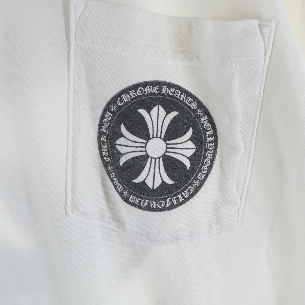 CHROME HEARTS(クロムハーツ) CH T-SHRT 1 CHプラスポケット 長袖Tシャツ カットソー ホワイト