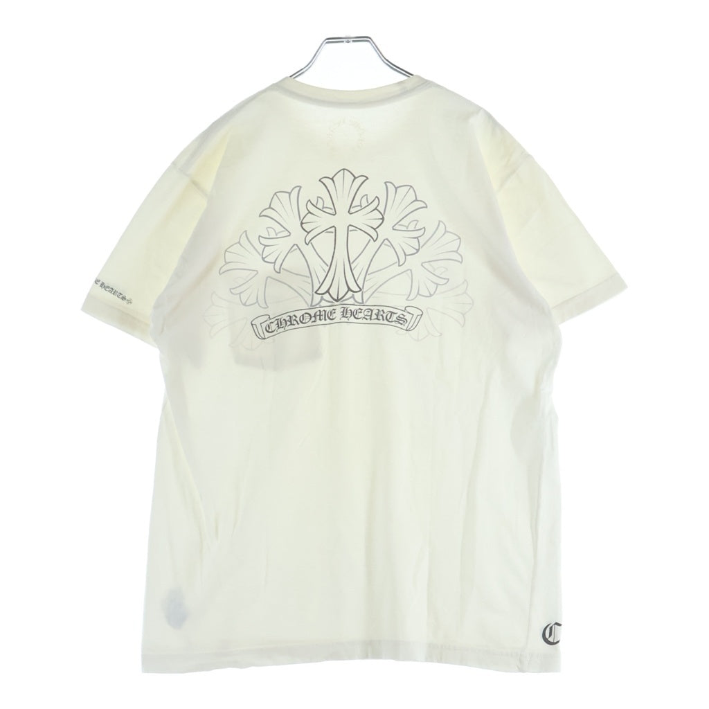 CHROME HEARTS(クロムハーツ) BACK CH CROSS PRINT バックCHクロスプリント 半袖Tシャツ カットソー ホワイト