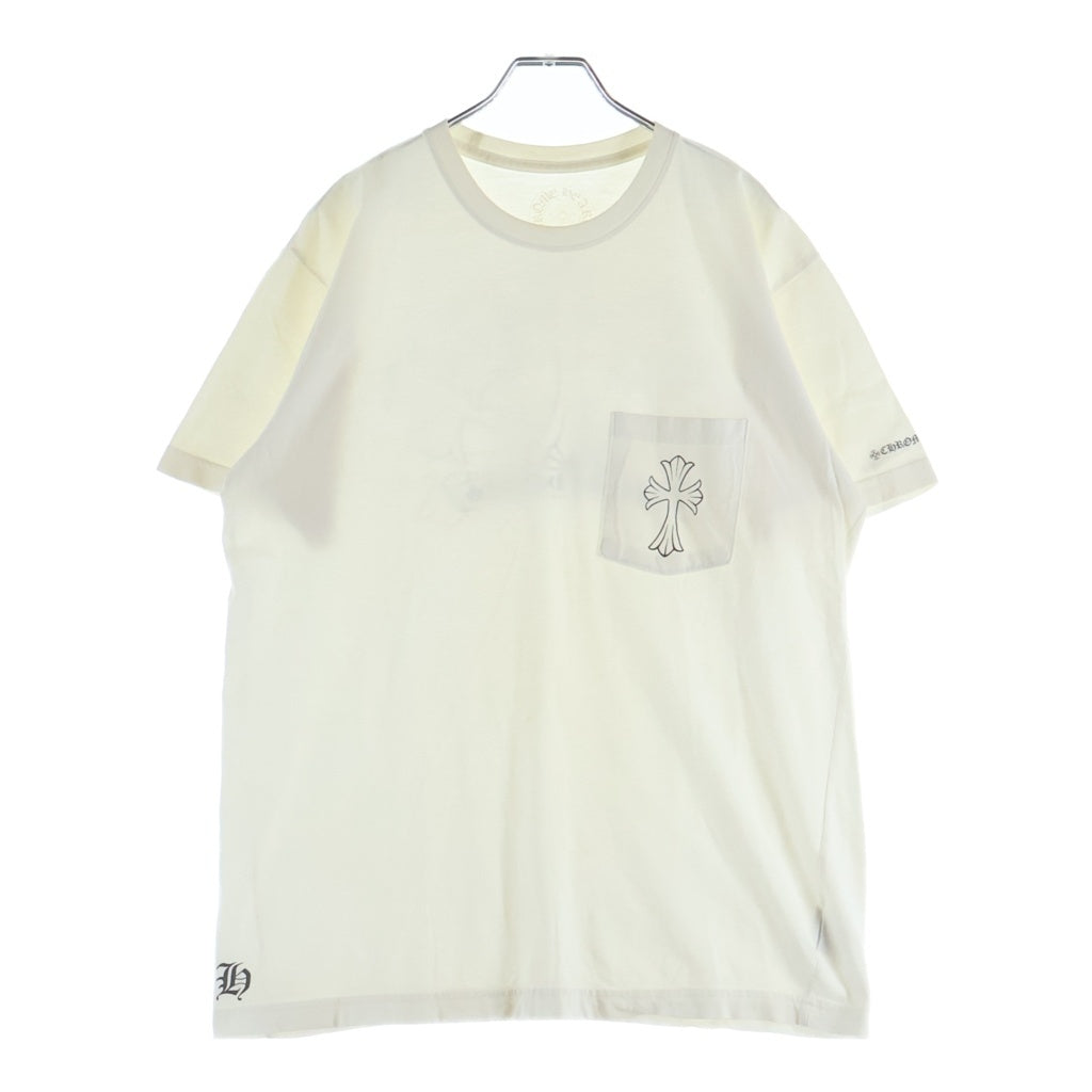 CHROME HEARTS(クロムハーツ) BACK CH CROSS PRINT バックCHクロスプリント 半袖Tシャツ カットソー ホワイト