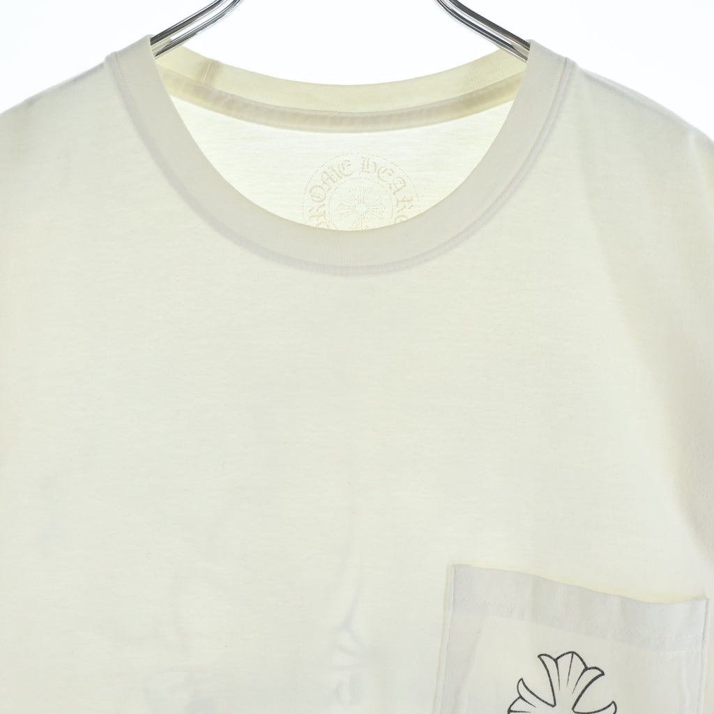 CHROME HEARTS(クロムハーツ) BACK CH CROSS PRINT バックCHクロスプリント 半袖Tシャツ カットソー ホワイト