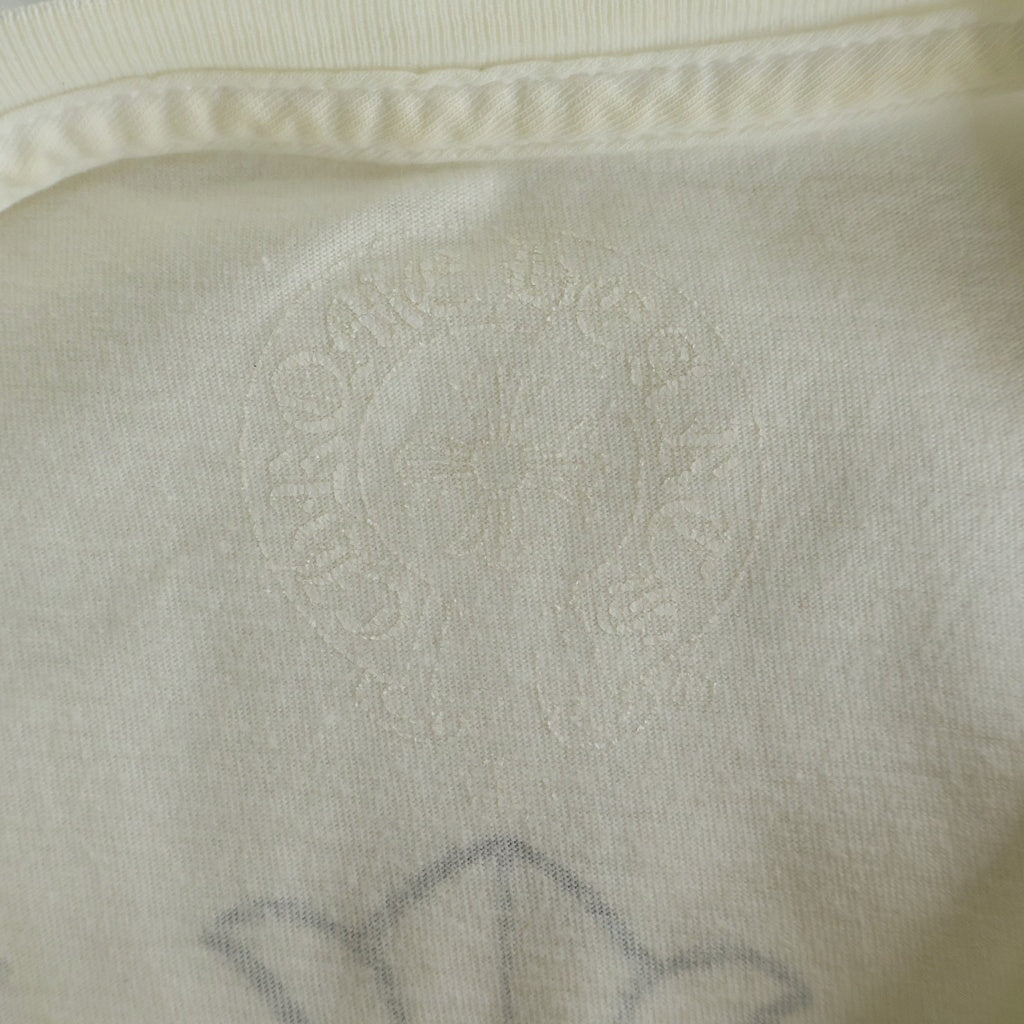CHROME HEARTS(クロムハーツ) BACK CH CROSS PRINT バックCHクロスプリント 半袖Tシャツ カットソー ホワイト
