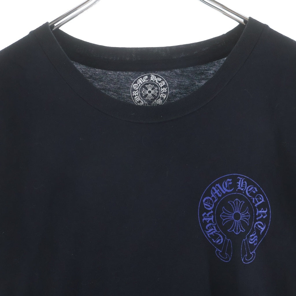 CHROME HEARTS(クロムハーツ) CH S/S バックCHプラスプリント 半袖Tシャツ ブルー/ブラック