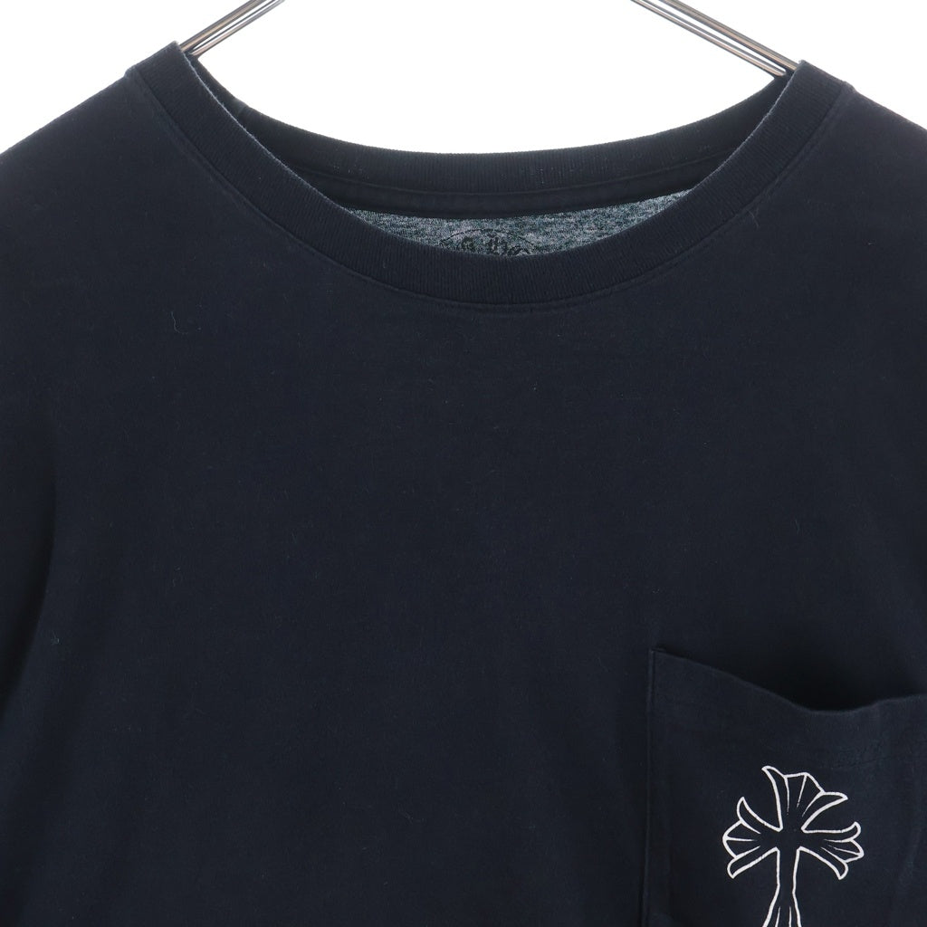 CHROME HEARTS(クロムハーツ) BACK CH CROSS PRINT バックCHクロスプリント 長袖Tシャツ カットソー ブラック