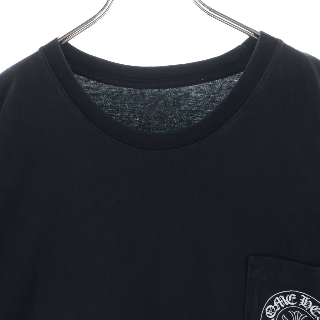 CHROME HEARTS(クロムハーツ) HORSESHOE S/S TEE ホースシュープリント ポケット半袖Tシャツ カットソー ブラック