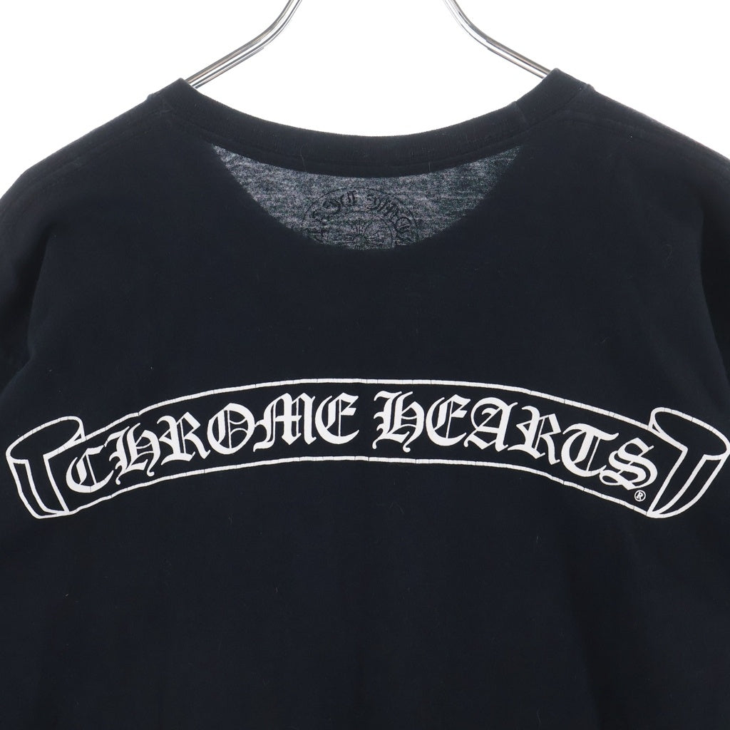 CHROME HEARTS(クロムハーツ) BACK SCROLL ROGO STAR PRINT スクロールロゴ スタープリント 半袖Tシャツ カットソー ブラック