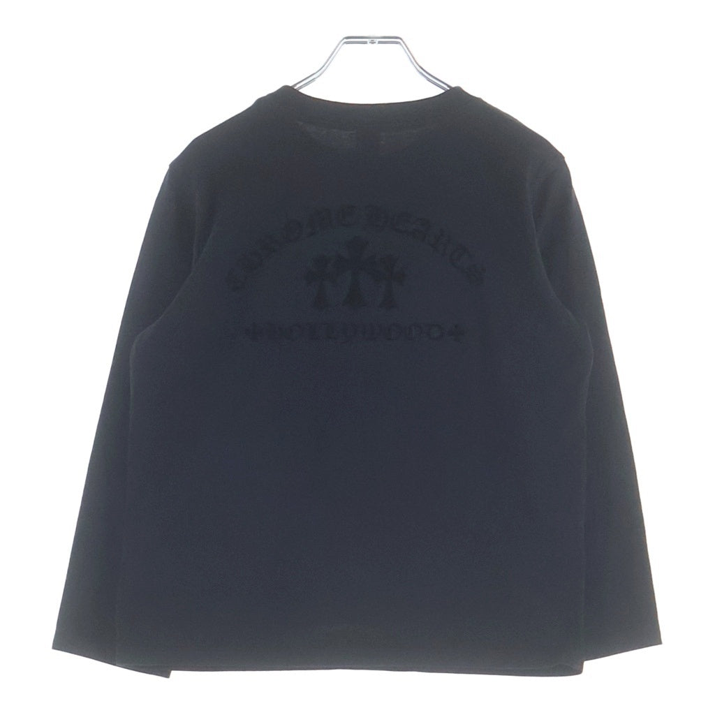 CHROME HEARTS(クロムハーツ) Y-NOT 3CHクロス刺繍 クルーネック プルオーバー スウェットトレーナー ブラック レディース