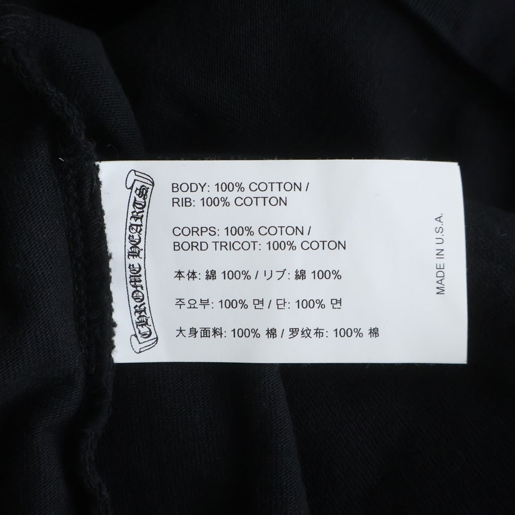 CHROME HEARTS(クロムハーツ) Y-NOT 3CHクロス刺繍 クルーネック プルオーバー スウェットトレーナー ブラック レディース