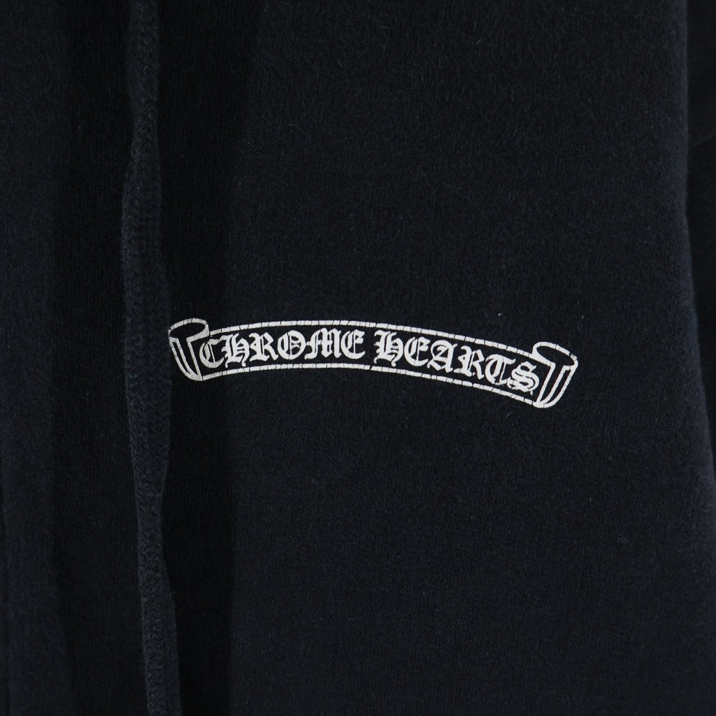 CHROME HEARTS(クロムハーツ) セメタリークロス プリント ダガージップ ジップアップフーディ パーカー ブラック