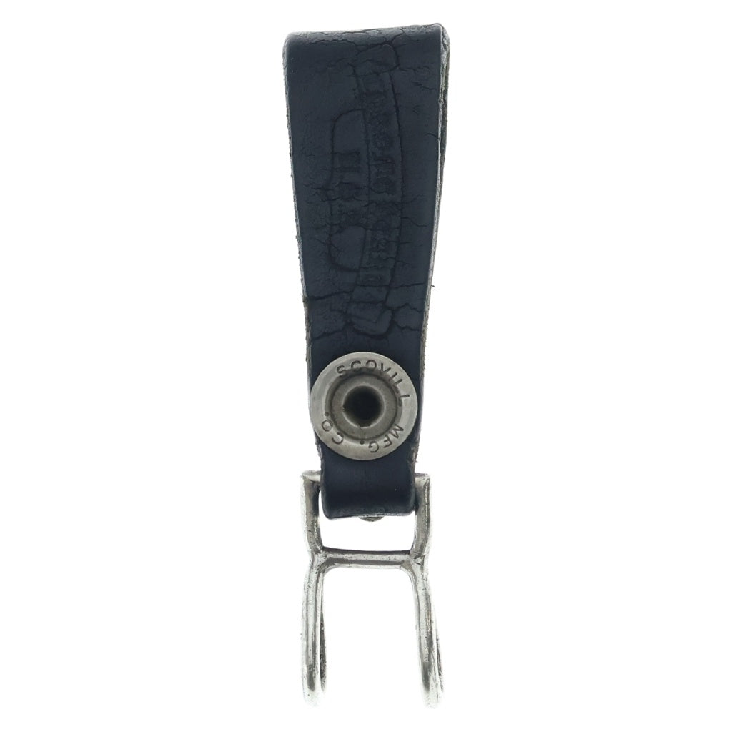 CHROME HEARTS(クロムハーツ) BELT LOOP クロスボールボタンレザーベルトループ シルバー/ブラック