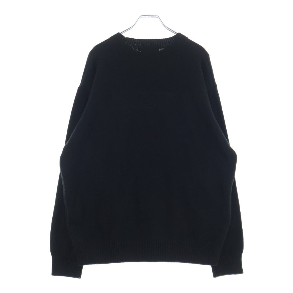 HYSTERIC GLAMOUR(ヒステリックグラマー) フロントロゴ クルーネックニット ブラック 02233NS07
