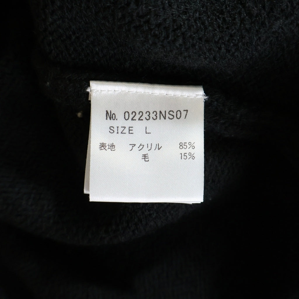 HYSTERIC GLAMOUR(ヒステリックグラマー) フロントロゴ クルーネックニット ブラック 02233NS07