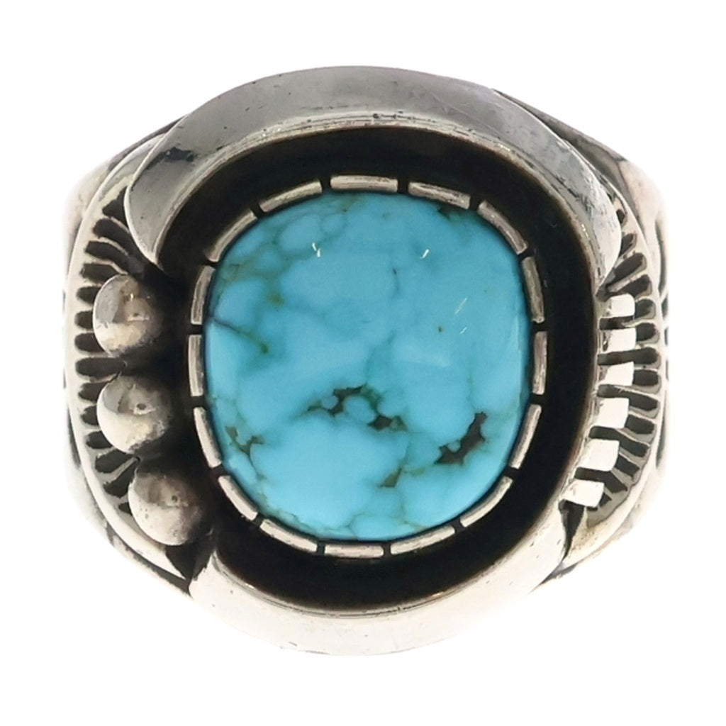 INDIAN JEWELRY(インディアンジュエリー) ナバホ族 ウィル バンデバー ターコイズ リング シルバー