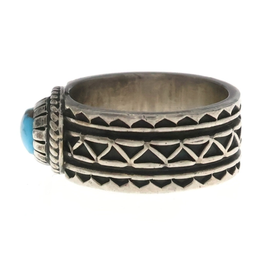 INDIAN JEWELRY(インディアンジュエリー) ナバホ族 Orville White作 ターコイズ リング シルバー