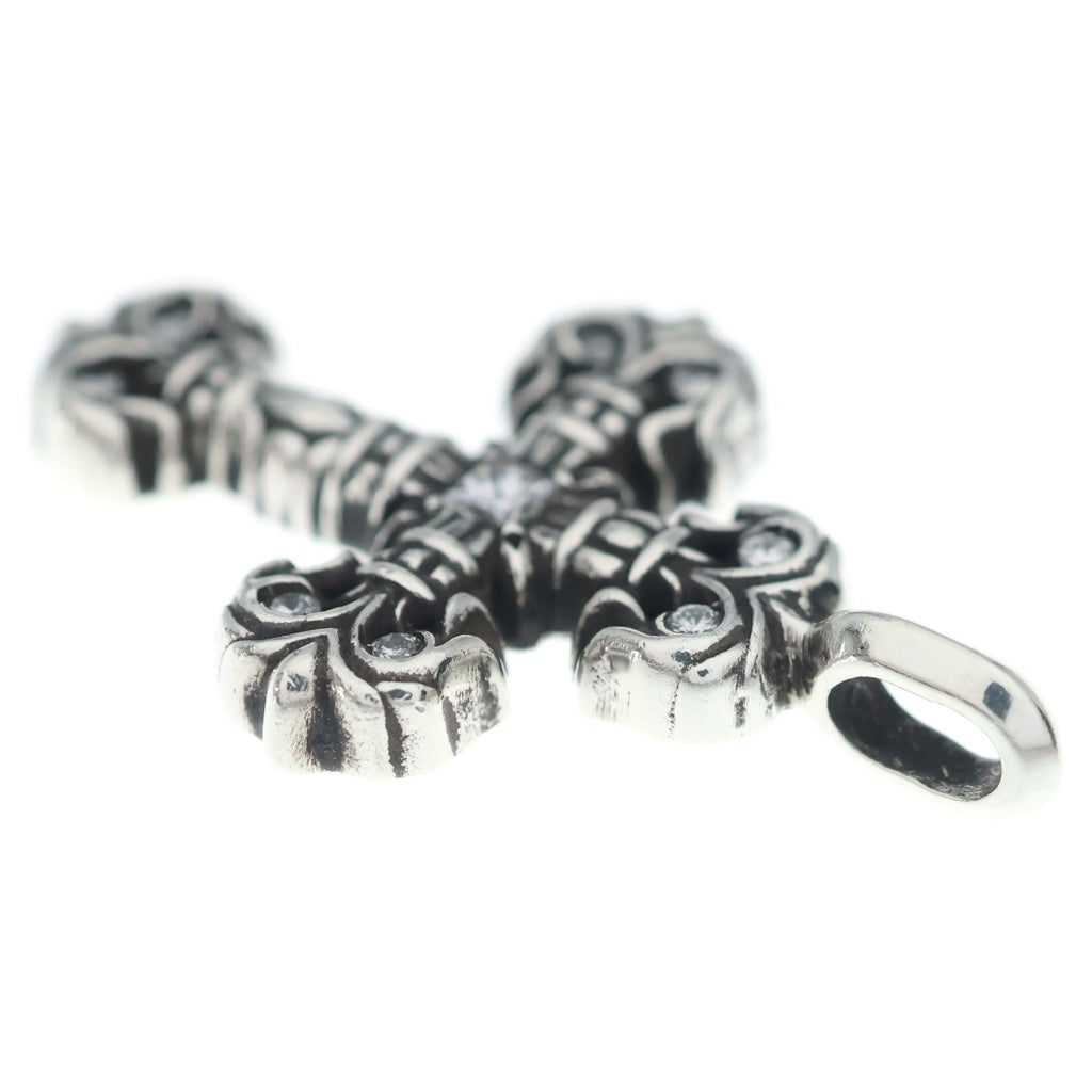 CHROME HEARTS(クロムハーツ) CHARM FILIGREE TINY P DMND タイニーフィリグリー PAVEダイヤ シルバー ネックレストップ