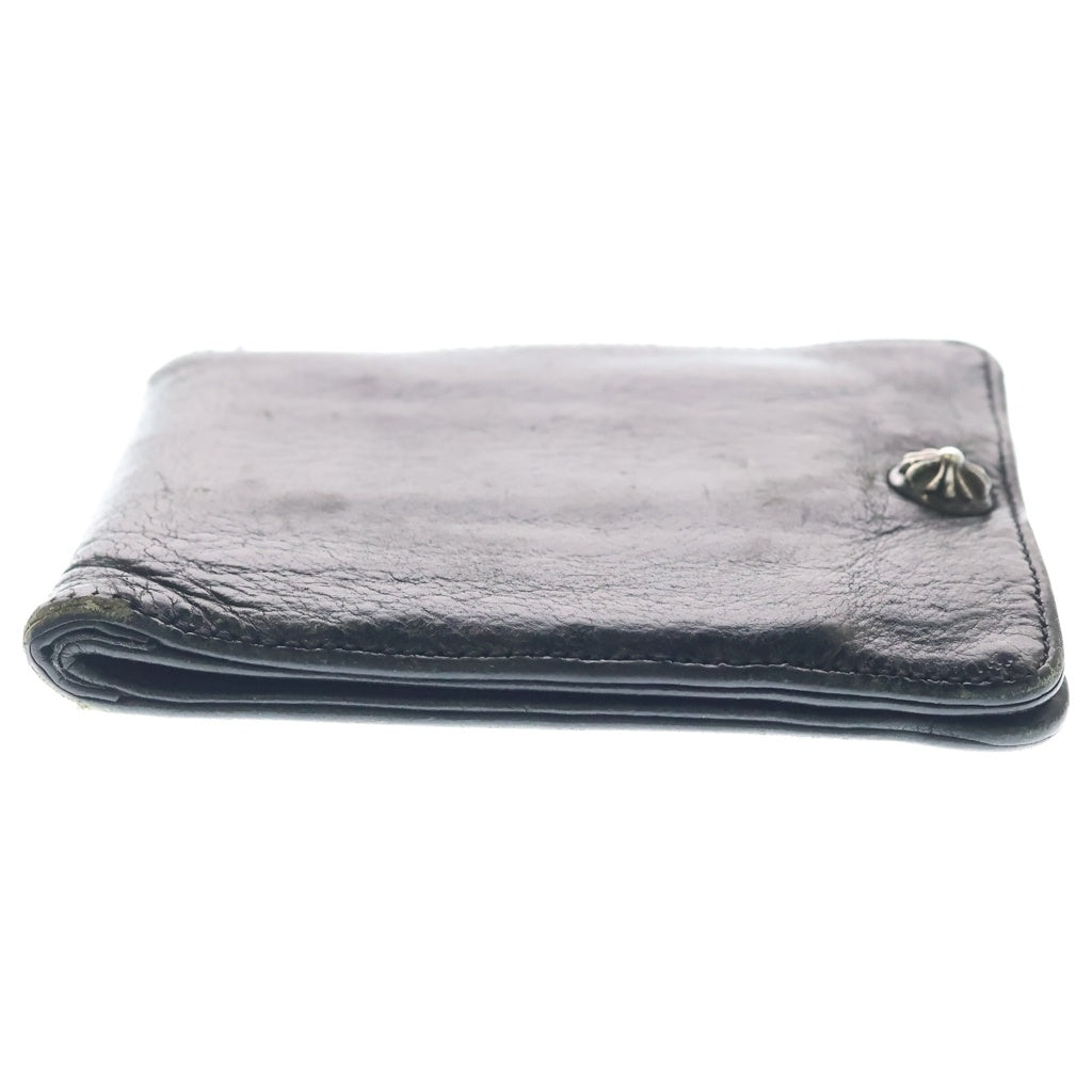 CHROME HEARTS(クロムハーツ) 1SNAP 1スナップ クロス ボールボタン レザーウォレット 財布 ブラック