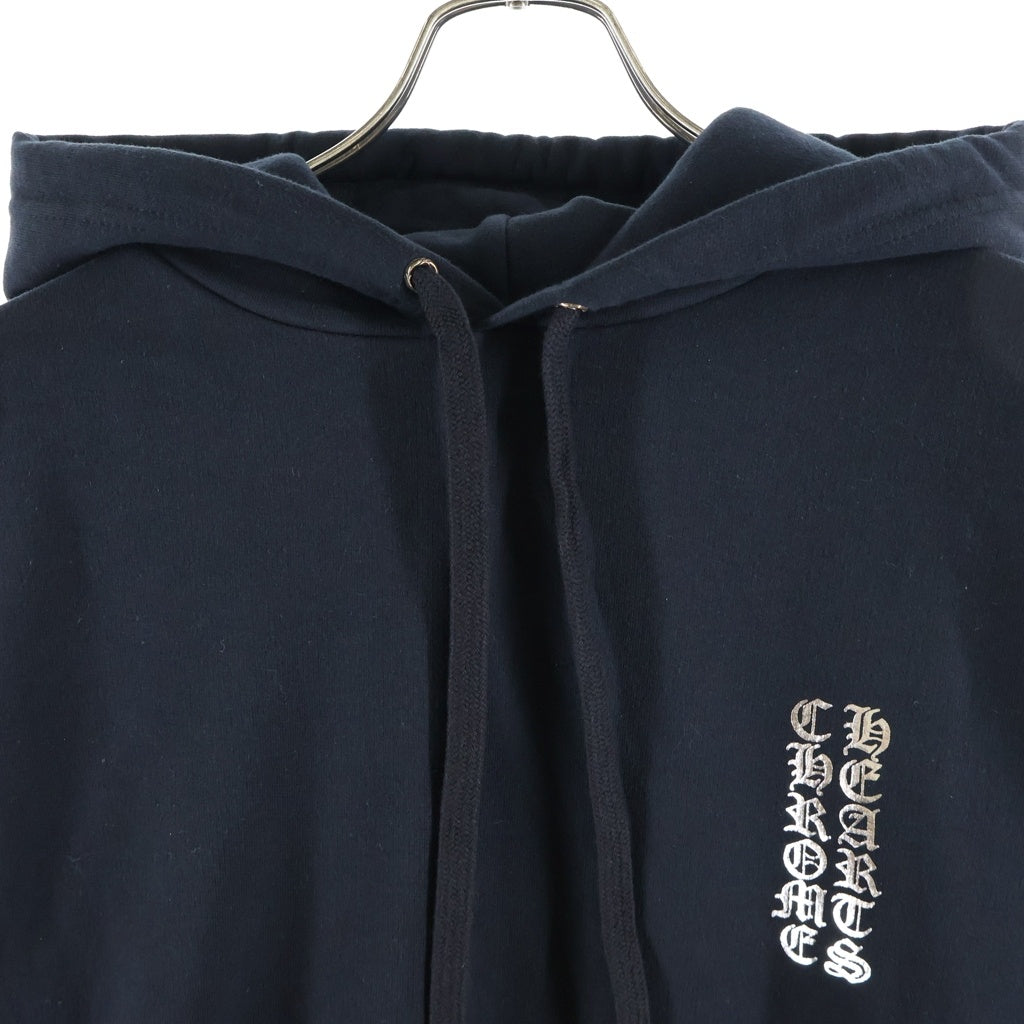 CHROME HEARTS(クロムハーツ) WHITE FOIL HOODIE アームロゴプリントプルオーバーフーディ パーカー ブラック/シルバー