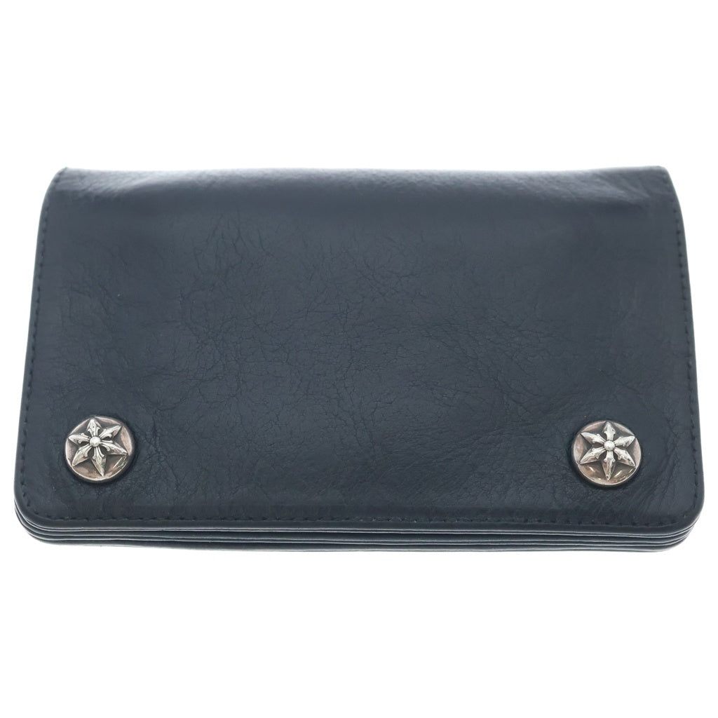 CHROME HEARTS(クロムハーツ) 1ZIP 1ジップ スターボールボタン レザーウォレット 財布 ブラック