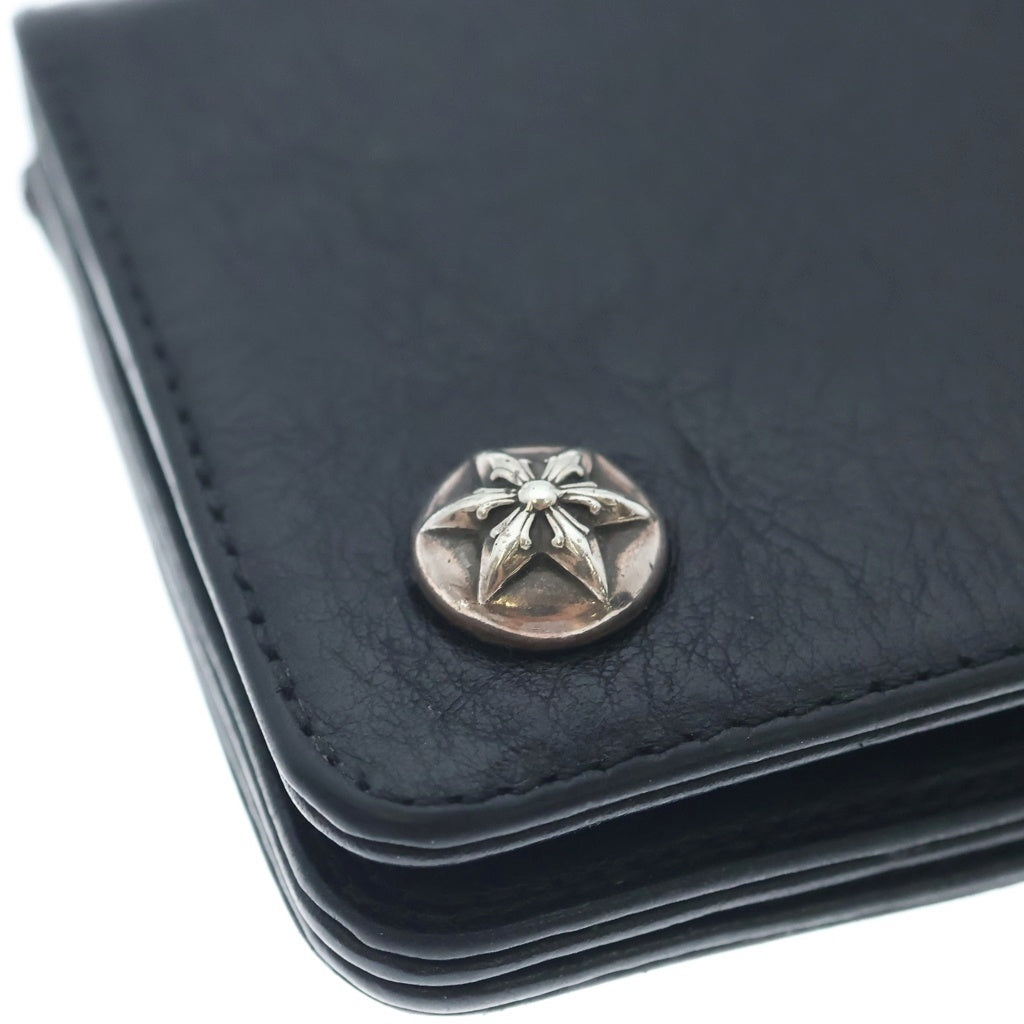 CHROME HEARTS(クロムハーツ) 1ZIP 1ジップ スターボールボタン レザーウォレット 財布 ブラック