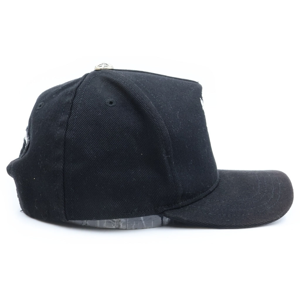 CHROME HEARTS(クロムハーツ) TRUCKER CAP デニムトラッカー ヴァインダガー刺繍 クロスボール付き デニム トラッカーキャップ 帽子 ブラック
