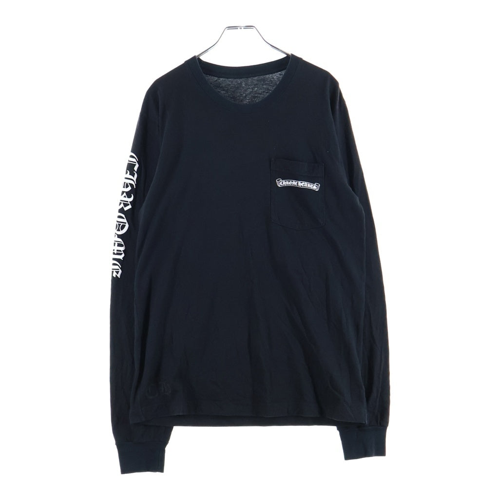CHROME HEARTS(クロムハーツ) BACK CEMETERY CROSS L/S バックセメタリークロス 長袖Tシャツ カットソー ブラック