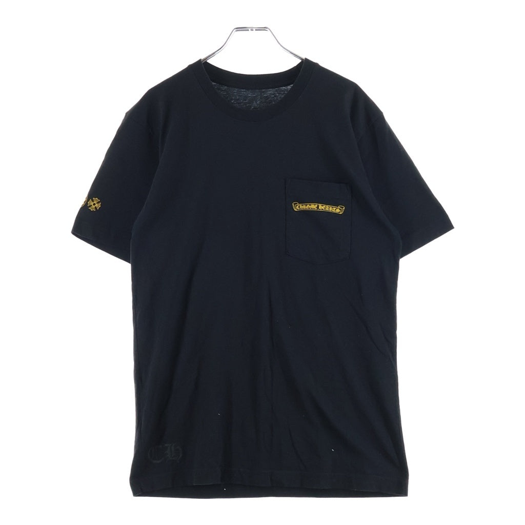 CHROME HEARTS(クロムハーツ) YELLOW CH PLUS イエロー CHプラス サークルロゴ 半袖Tシャツ ブラック/イエロー