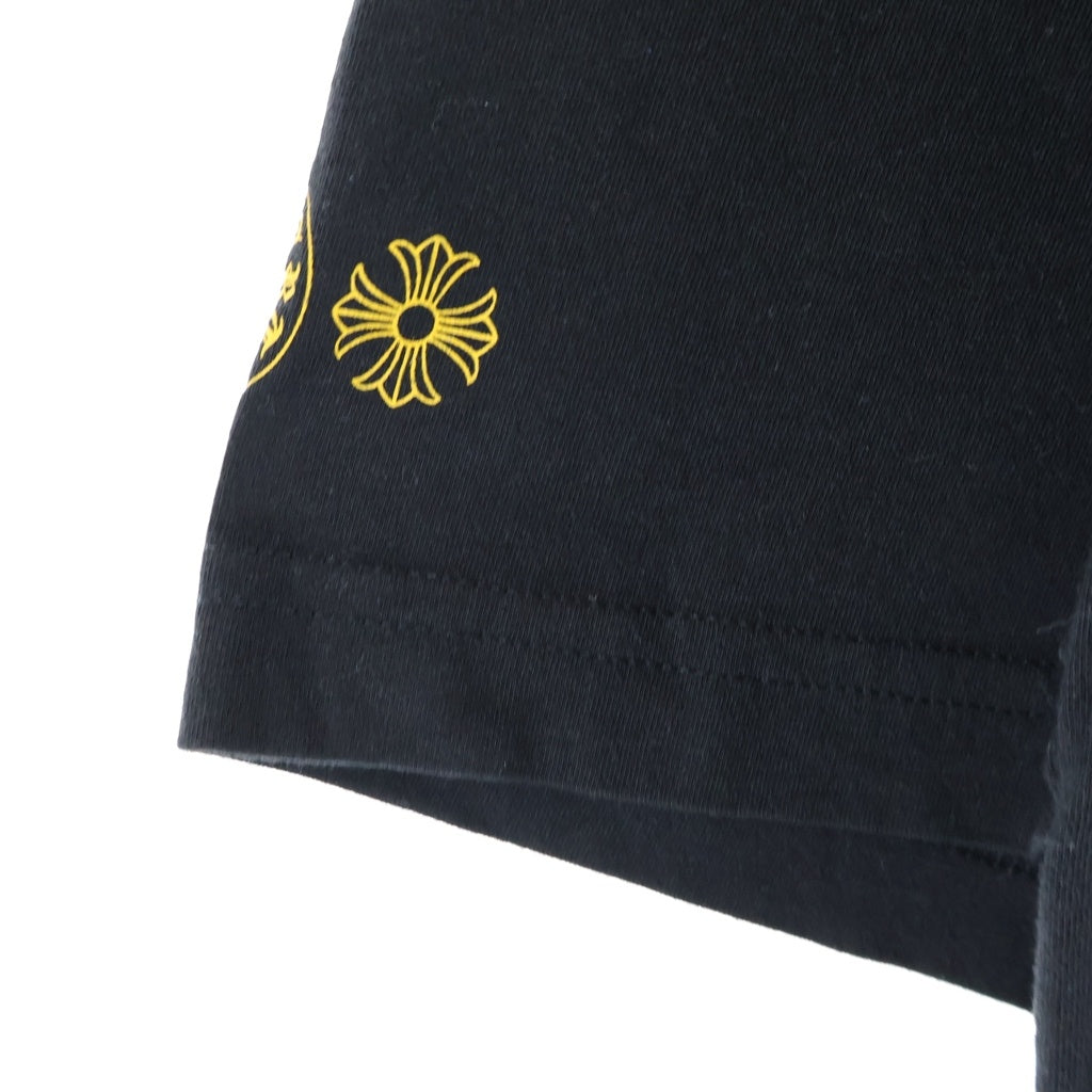 CHROME HEARTS(クロムハーツ) YELLOW CH PLUS イエロー CHプラス サークルロゴ 半袖Tシャツ ブラック/イエロー