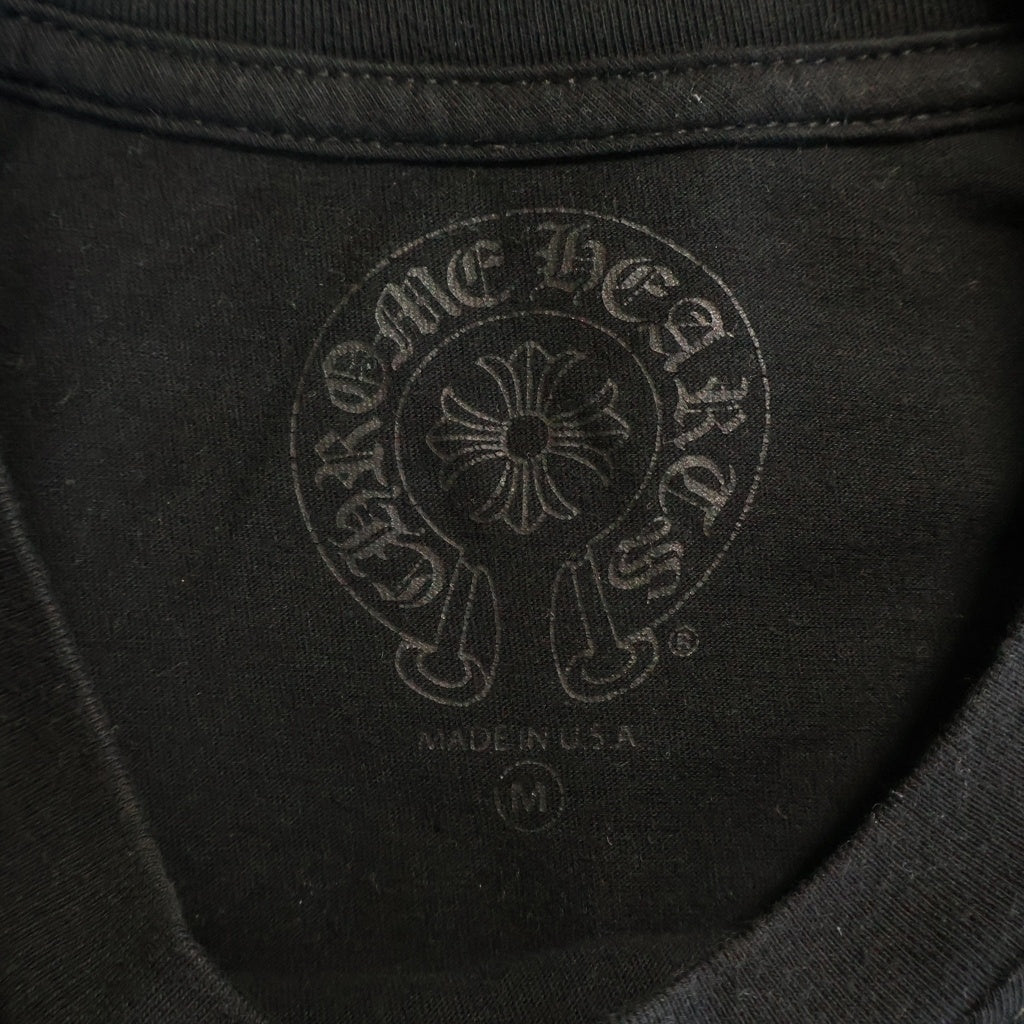 CHROME HEARTS(クロムハーツ) YELLOW CH PLUS イエロー CHプラス サークルロゴ 半袖Tシャツ ブラック/イエロー