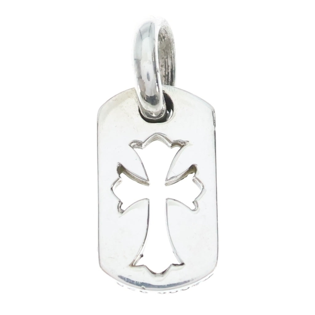 CHROME HEARTS(クロムハーツ) DT TNY CO CRS タイニーカットアウトクロスドッグタグ チャーム ペンダントトップ シルバー BCA252