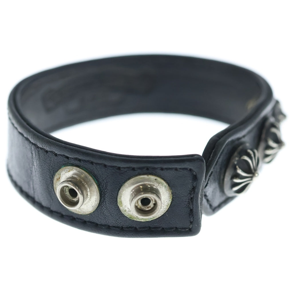 CHROME HEARTS(クロムハーツ) 3BTN 2SNP L&T リップアンドタン 3ボタン2スナップ レザーブレスレット レッド