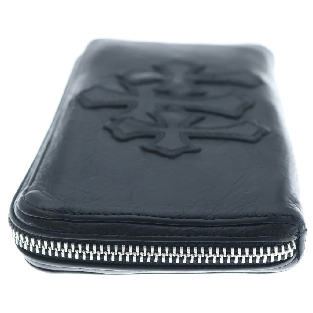 CHROME HEARTS(クロムハーツ) REC F ZIP 3クロス ラウンドジップレザーウォレット 財布 ブラック