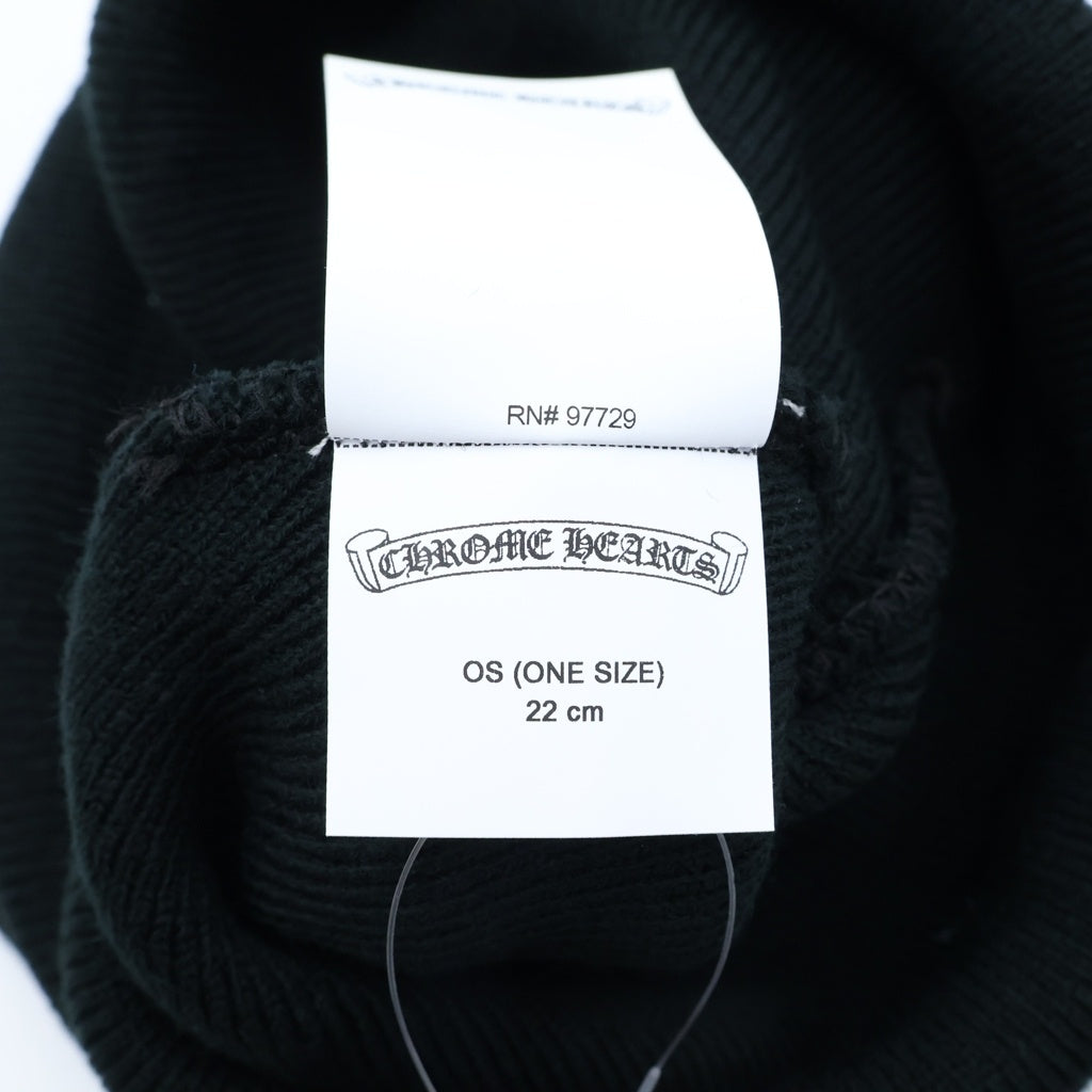CHROME HEARTS(クロムハーツ) ACRYL WATCH CAP ワッチキャップ ロゴ刺繍ニット帽 ブラック