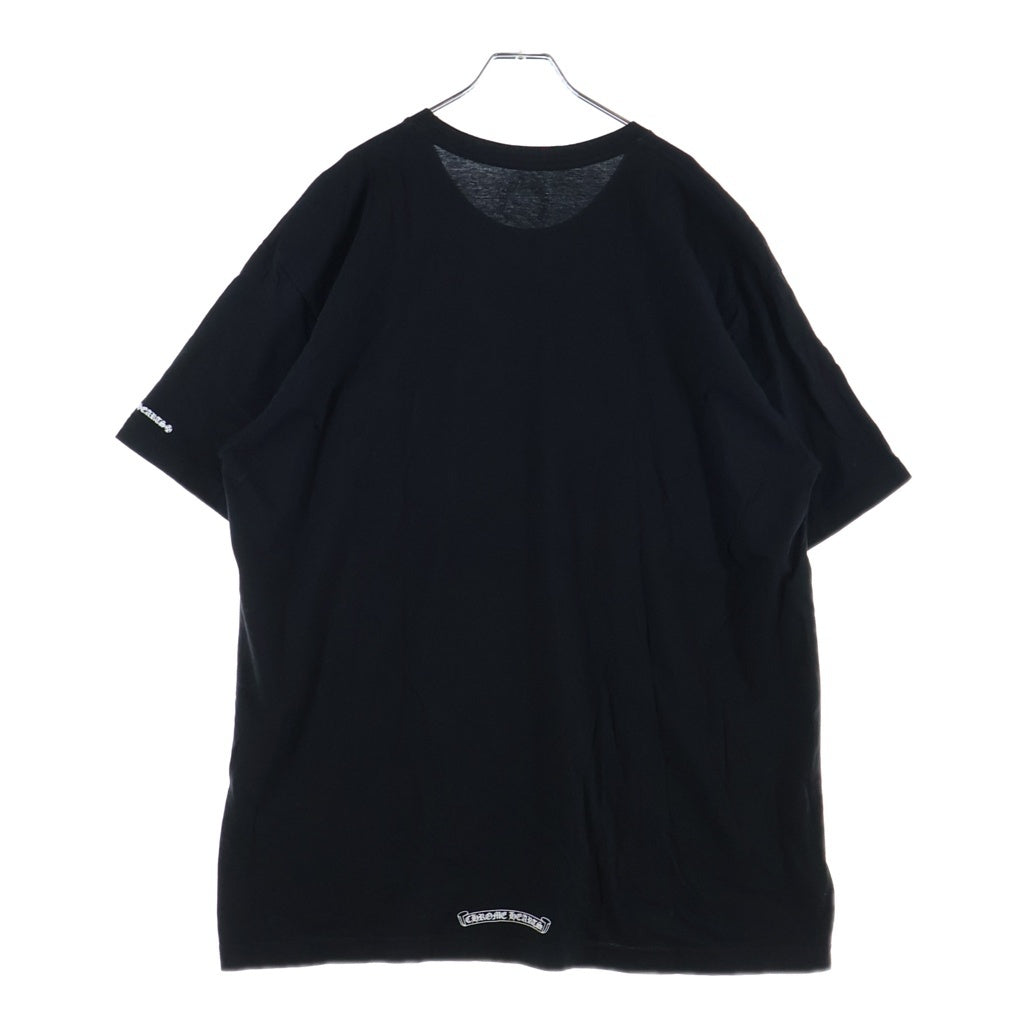CHROME HEARTS(クロムハーツ) NECK LOGO S/S TEE ネックロゴプリント チェストポケット クルーネック半袖Tシャツ カットソー ブラック